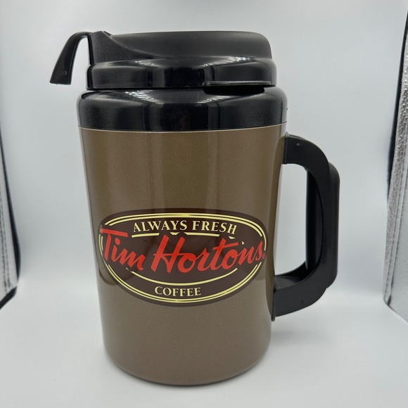 Tim Hortons Mega 64 oz. Insulated Plastic To Go Travel Coffee Mug 9.5" Tall - Picture 3 of 10